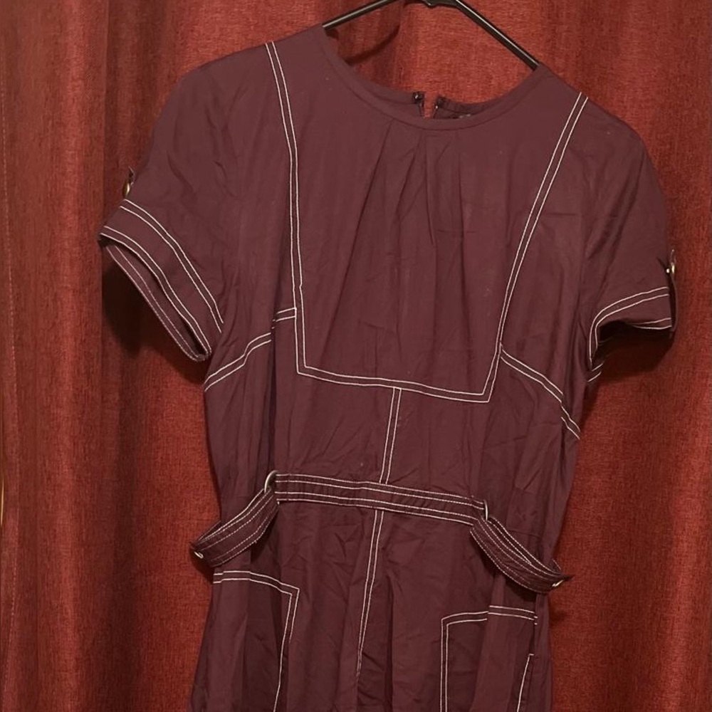Elegant Burgundy Dress